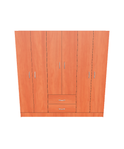 Stylish Wooden Wardrobe 3D Model - 3D Model