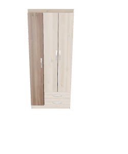 Stylish Two-Door Wardrobe Model - 3D Model