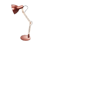 Elegant Copper Desk Lamp 3D - 3D Model