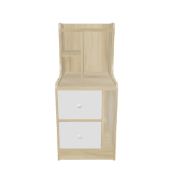 Stylish Wooden Desk Unit 3D - 3D Model