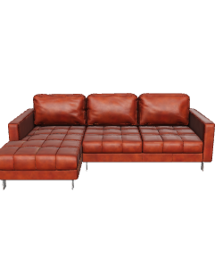 Stylish Leather Sectional Sofa 3D - 3D Model