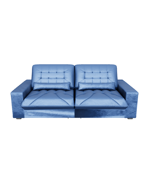 Majestic Blue Sofa 3D Model - 3D Model