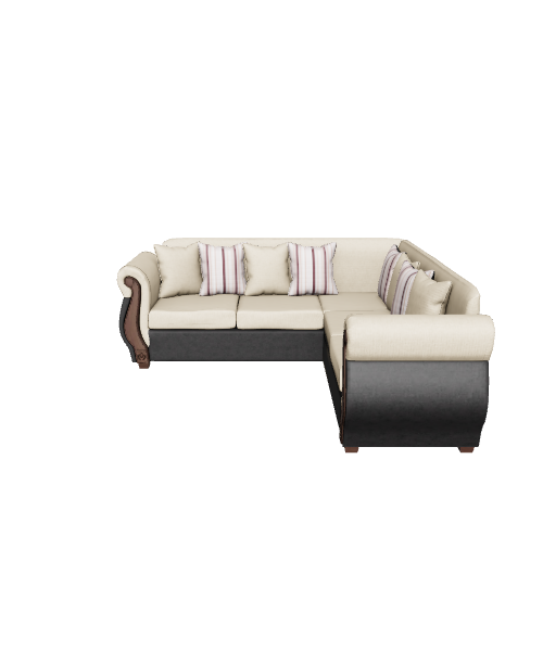 Elegant Corner Sofa 3D Model - Furniture 3D Model