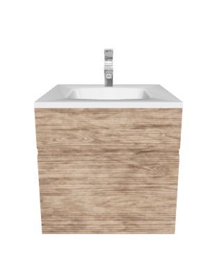 Stylish Wooden Sink Vanity 3D - 3D Model