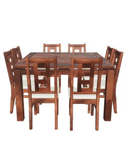 Stylish Wooden Dining Table Set 3D Model - 3D Model