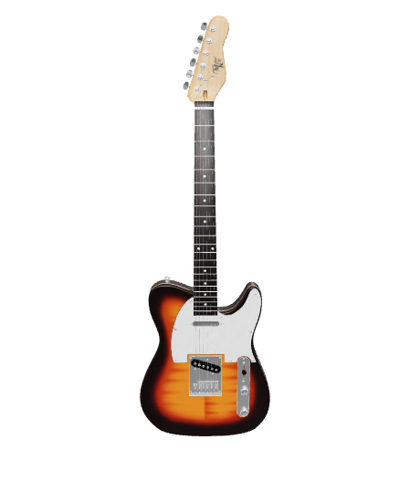Stylish Electric Guitar Model - Prop 3D Model