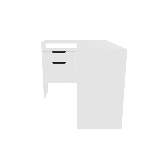 Milan Corner Desk White 3D Model - 3D Model