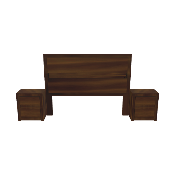 Stylish Wooden Headboard Set 3D - 3D Model