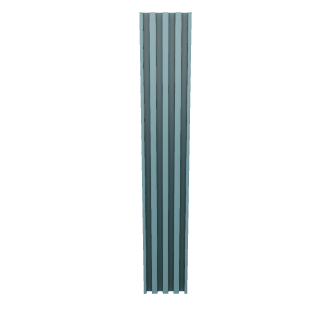 Stylized Vertical Striped Panel - Architecture 3D Model