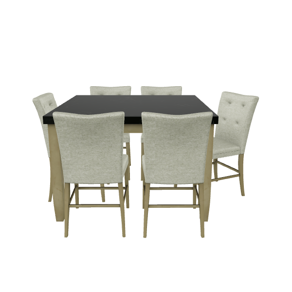 Stylish Dining Table Set 3D - 3D Model