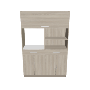 Stylish Wooden Cabinet 3D Model - 3D Model