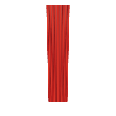 Stylized Vertical Red Strips Model - 3D Model