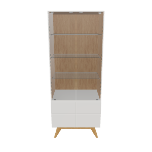 Contemporary Glass Display Cabinet - 3D Model