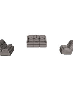 Stylish Reclining Sofa Set 3D - 3D Model