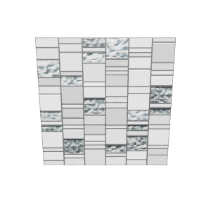 Stylized Ceramic Mosaic Wall - Interior 3D Model