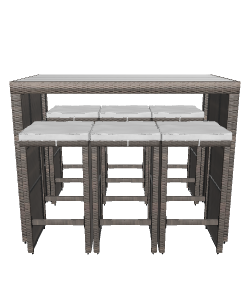 Stylish Outdoor Dining Table Set - Furniture 3D Model