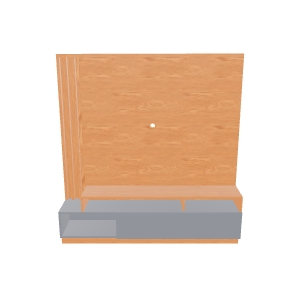 Stylized Wooden Wall Panel 3D - 3D Model