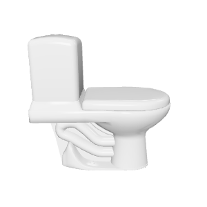 Stylish Bathroom Toilet Model 3D - 3D Model