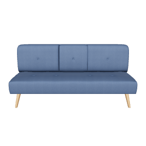 Blue Futon Sofa 3D Model - 3D Model