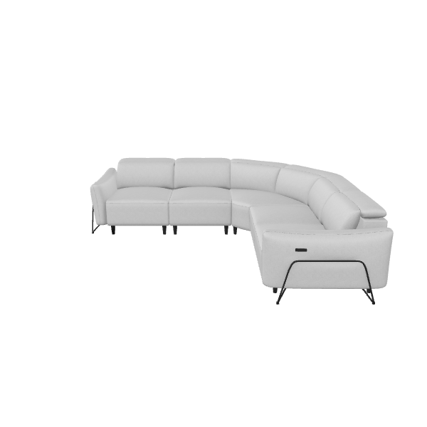 Curved Modern Sofa 3D Model - Furniture 3D Model