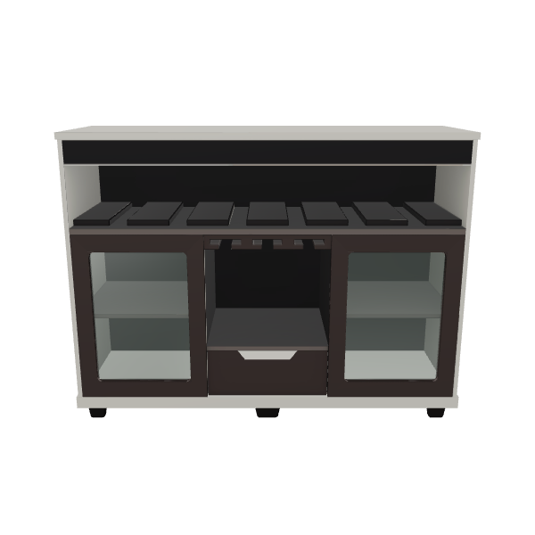 Modern Kitchen Storage Unit 3D - 3D Model