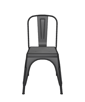 Industrial Metal Dining Chair 3D - 3D Model