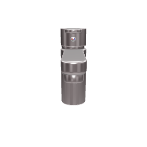 Stylish Metal Trash Bin Model - 3D Model