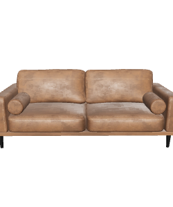 Stylish Leather Sofa Model - 3D Model