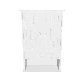 Sleek White Storage Cabinet 3D - 3D Model