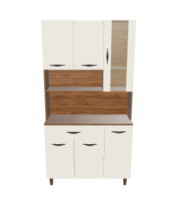 Stylish Wooden Cabinet 3D Model - Furniture 3D Model