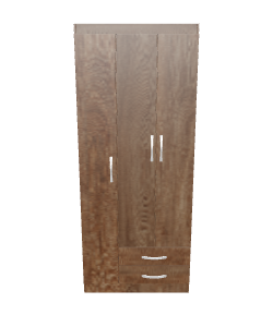 Stylish Wooden Wardrobe Model - Furniture 3D Model