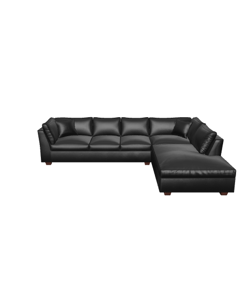 Modern L-Shaped Leather Sofa 3D - 3D Model