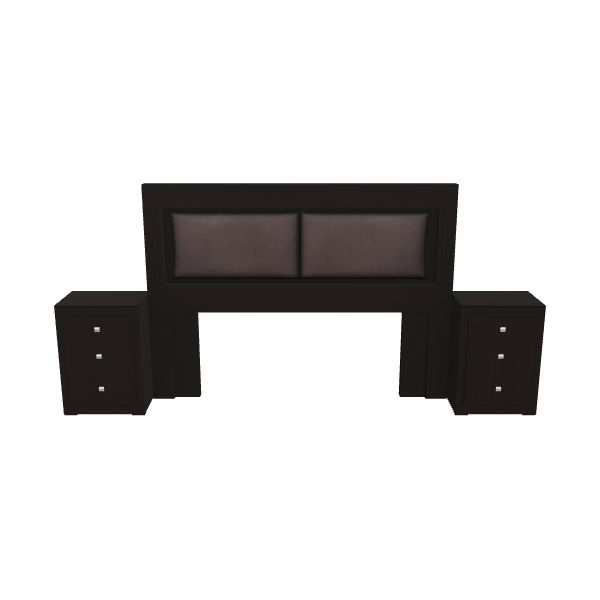 Contemporary Bed Frame Set 3D - Furniture 3D Model
