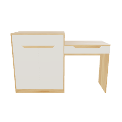 Minimalist Wooden Desk 3D Model - Furniture 3D Model