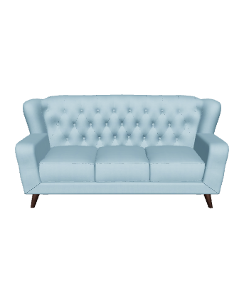 Chic Tufted Fabric Sofa 3D - 3D Model