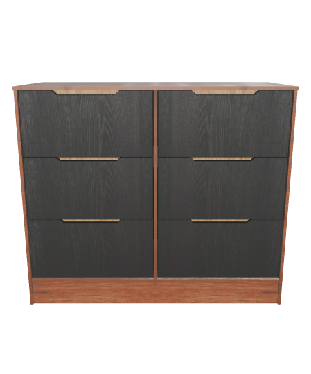 Contemporary Wooden Storage Cabinet 3D - Furniture 3D Model
