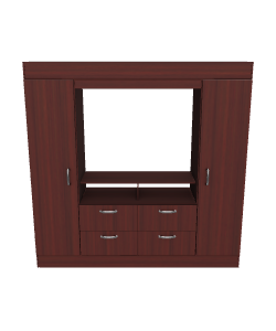 Contemporary Wood Entertainment Center 3D - Furniture 3D Model