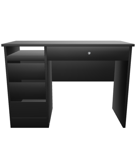 Stylish Black Writing Desk 3D - 3D Model