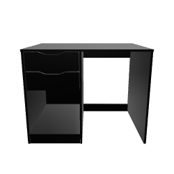 Minimalist Black Office Desk - 3D Model