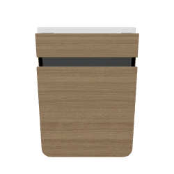 Stylish Wooden Office Bin Model - 3D Model