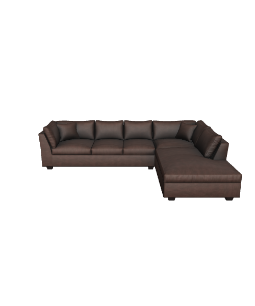 Elegant L-Shaped Sofa 3D Model - 3D Model
