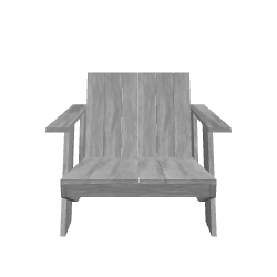 Stylish Outdoor Wooden Lounge Chair - 3D Model