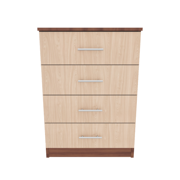 Contemporary Wooden Drawer Chest - Furniture 3D Model