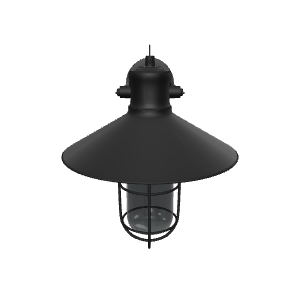 Industrial Hanging Lantern 3D Model - Interior 3D Model