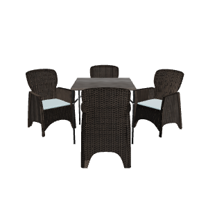 Outdoor Dining Table Set 3D - 3D Model