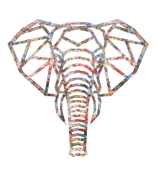 Stylized Elephant Head Model - Animals 3D Model
