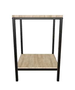 Minimalist Wooden Storage Table 3D - 3D Model