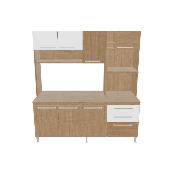 Modern Wooden Cabinet 3D Model - 3D Model