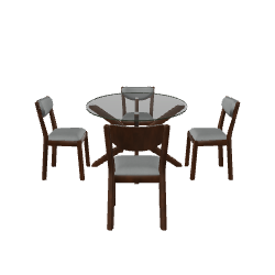 Rectangular Dining Table 3D Model - Furniture 3D Model