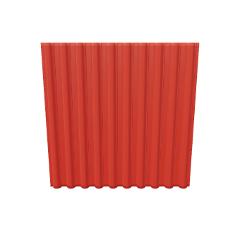 Vibrant Red Panel 3D Model - Interior 3D Model